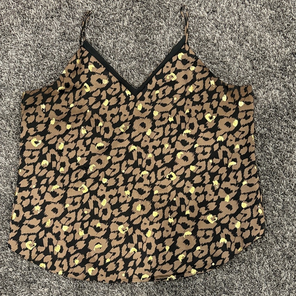 Express Brown and Black Animal Print Camisole